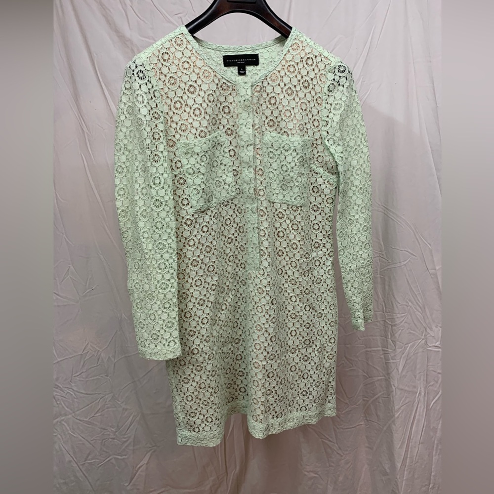Victoria Beckham for Target pale green lace dress size large